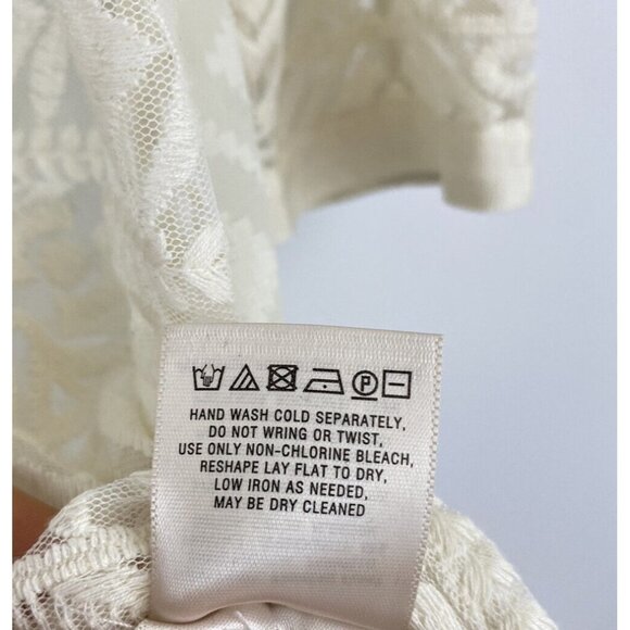 Vanessa Virginia Anthropologie Womens Sz 6 Embroidered Tulle Tunic Top Popover - Picture 9 of 11